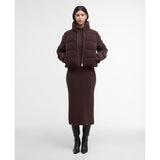 Barbour International Hudson Faux-Velvet Puffer Jacket In Red Velvet