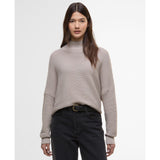 Barbour International Kaia Funnel-Neck Knit Jumper In Oat
