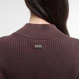 Barbour International Kaia Knitted Dress In Chocolate