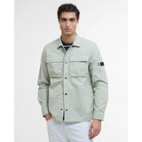 Barbour International Scots Overshirt In Mineral Grey