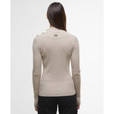 Barbour International Stella Ribbed Jumper In Oat