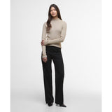 Barbour International Stella Ribbed Jumper In Oat