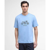 Barbour International Topher Motorbike T-Shirt In Cool Blue