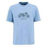 Barbour International Topher Motorbike T-Shirt In Cool Blue