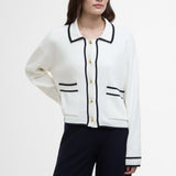 Barbour Jasmine Knitted Cardigan In Cloud