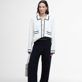 Barbour Jasmine Knitted Cardigan In Cloud