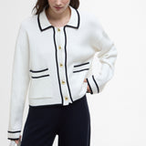 Barbour Jasmine Knitted Cardigan In Cloud