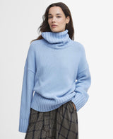 Barbour Josephine Rollneck Jumper in Sky Blue