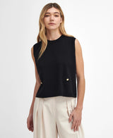Barbour Kathryn Sleeveless Knit Vest in Black