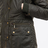 Barbour Kelsall Waxed Cotton Parka Jacket in Olive