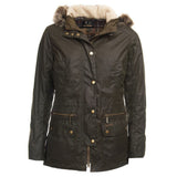 Barbour Kelsall Waxed Cotton Parka Jacket in Olive