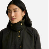 Barbour Kirklees Checked Waxed Jacket In Fern Classic Shadow