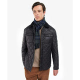 Barbour Lambswool Tartan Scarf In Olive Night