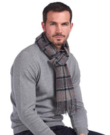 Barbour Lambswool Tartan Scarf Modern Brown