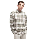 Barbour Lewis Tailored Shirt Glenmore In Olive Tartan