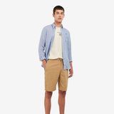 Barbour Linton Tailored Linen Shirt in Navy