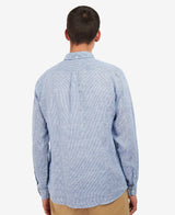 Barbour Linton Tailored Linen Shirt in Navy