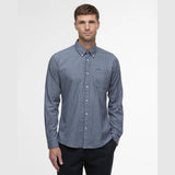 Barbour Longfield Striped Tailored Shirt In Navy