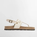 Barbour Lumley Toe Post Sandal In Beige