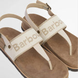 Barbour Lumley Toe Post Sandal In Beige