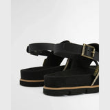 Barbour Lumley Toe Post Sandal In Black