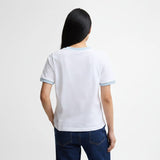 Barbour Madeline Tipped T-Shirt In Celestrial Blue