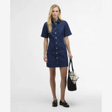 Barbour Maia Denim Mini Dress In Rinse Wash