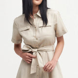 Barbour Margaret Shirt Dress in Beige