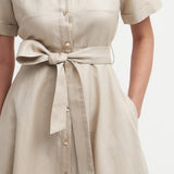 Barbour Margaret Shirt Dress in Beige