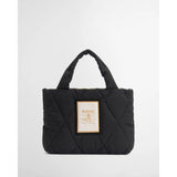 Barbour Mariah Quilted Mini Tote Bag In Black Ancient
