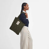Barbour Mariah Quilted Tote Bag In Olive