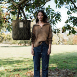 Barbour Mariah Quilted Tote Bag In Olive