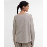 Barbour Marine Crew Neck Jumper In Light Sand