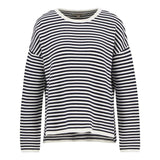 Barbour Marine Striped Crew Neck Jumper In Navy Stripe