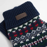 Barbour Marlow Fair Isle Gloves In Navy