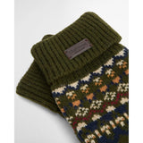 Barbour Marlow Fair Isle Gloves In Olive