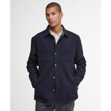Barbour Marlow Tailored Wool Blend Overshirt In Navy Marl