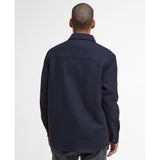 Barbour Marlow Tailored Wool Blend Overshirt In Navy Marl