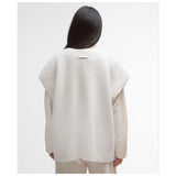 Barbour Martha Sleeveless Zip Through Knitted Vest In Birch