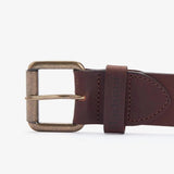 Barbour Matt Leather Belt Brown