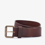 Barbour Matt Leather Belt Brown