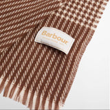 Barbour Melody Check Scarf In Brown Taupe
