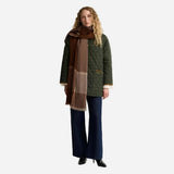 Barbour Melody Check Scarf In Brown Taupe