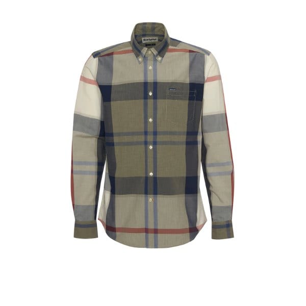 Barbour Men's Harris Tailored Tartan Shirt In Bleached Pine