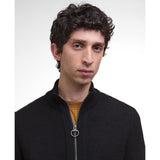 Barbour Men's Milburn Knitted Zip-Up Jumper In Black