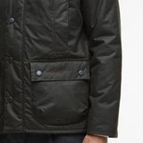 Barbour Modern Beaufort Check Wax Jacket In Olive Check