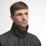 Barbour Modern Beaufort Check Wax Jacket In Olive Check