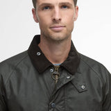 Barbour Modern Beaufort Check Wax Jacket In Olive Check