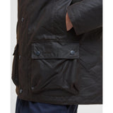 Barbour Modern Beaufort Waxed Jacket In Dark Brown/Midnight Oak