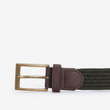 Barbour Nevis Webbing Belt in Dark Olive